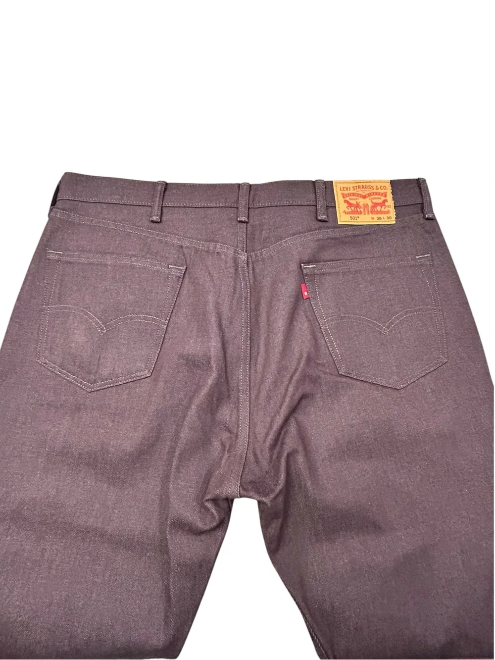 Levi’s 501 White Oak Cone Denim Men's Purple Straight-Leg Jeans 38/27 Preshrunk